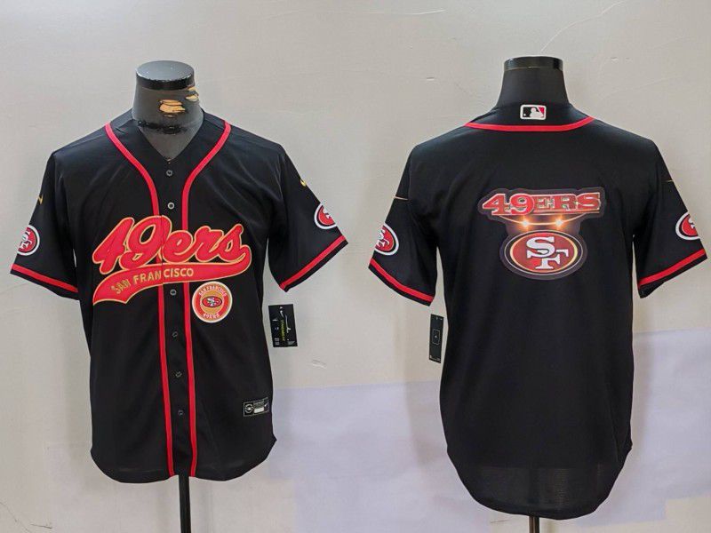 Men San Francisco 49ers Blank Black gold Joint Name 2024 Nike Limited NFL Jersey style 9019->new york mets->MLB Jersey